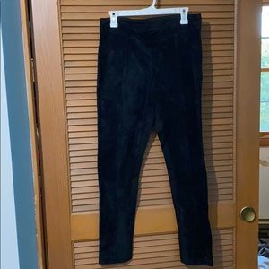 Calvin Klein stretch pants half-and-half suede